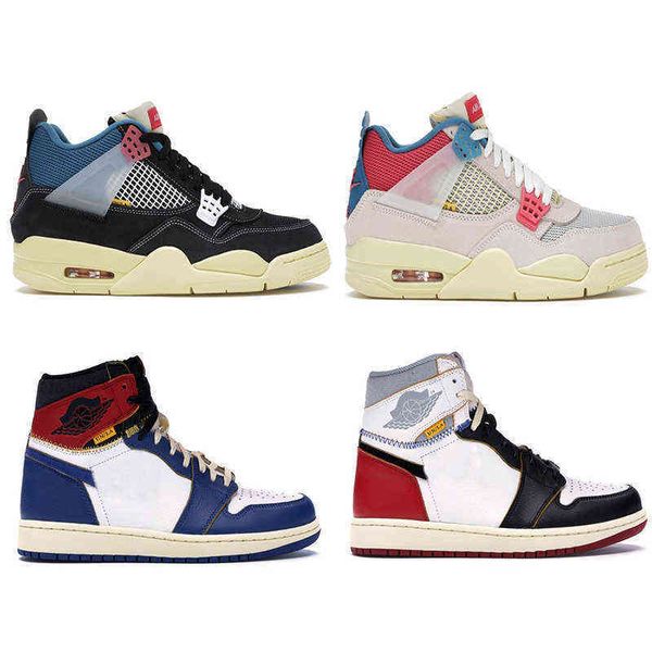 

2022 new off noir 4 union guava ice 1 high og nrg los angeles blue toe black mid royal se men outdoor shoes sports sneakers with box