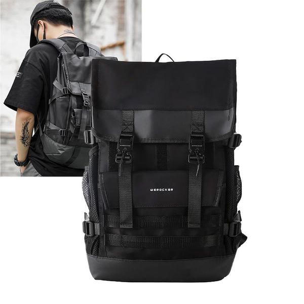 

backpack 2021 large capacity men teenager fashion school bag lapoutdoor waterproof travel male mochila