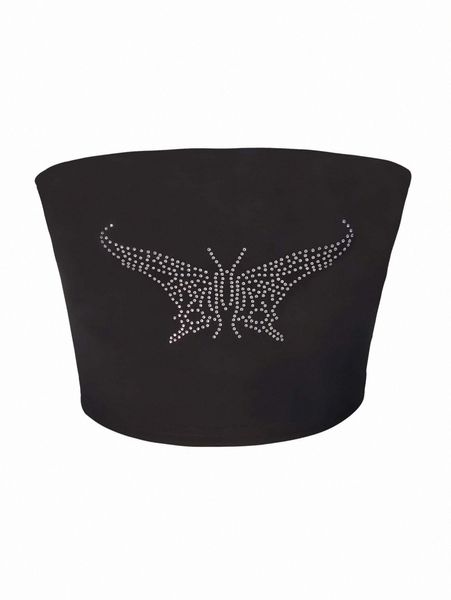 

rhinestone butterfly tube 00ky#, White
