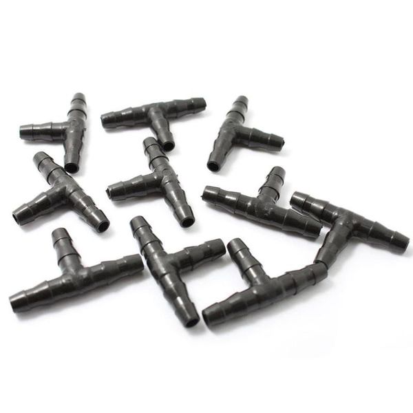 

barb tee connector 1/4 inch hose garden lawn watering irrigation 4/7 mm equipments