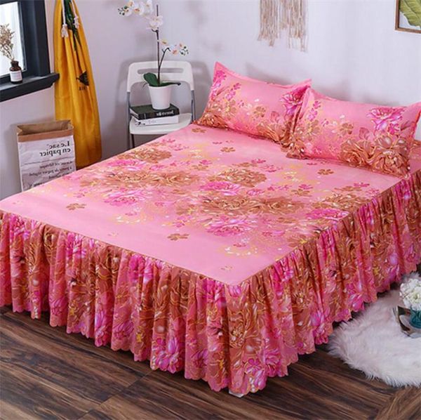 

sheets & sets bed skirt suit modern soft brushed fitted sheet comfortable bedspread mattress cover linen four corners with elastic band