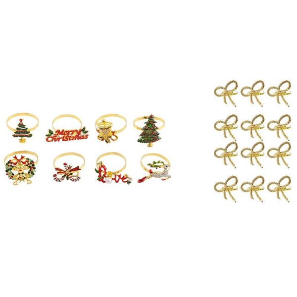 

napkin rings 20 pcs buckle el restaurant mouth cloth ring metal ring, 8 a & 12pcs b