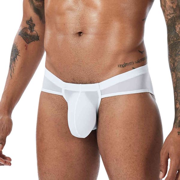 

men underwear men's big pouch briefs underpants panties polyester male lingeries, Black;white