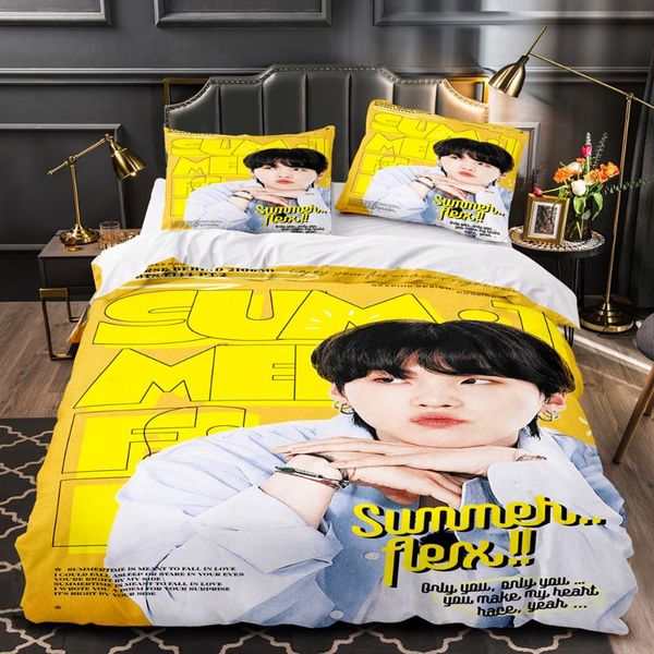 

bedding sets korean teenager set single twin full  king size bed aldult kid bedroom duvetcover 3d anime 033