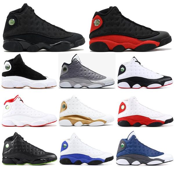 

2021 13 bred chicago flint atmosphere grey men shoes 13s he got game melo dmp hyper royal sneakers 40-47