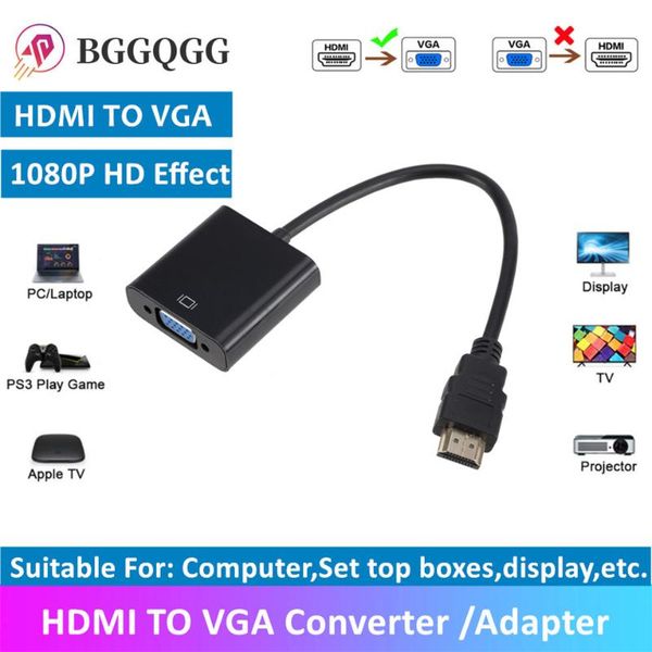 

to vga cable converter adapter male female digital analog hd 1080p for pc laptablet vers audio cables & connectors