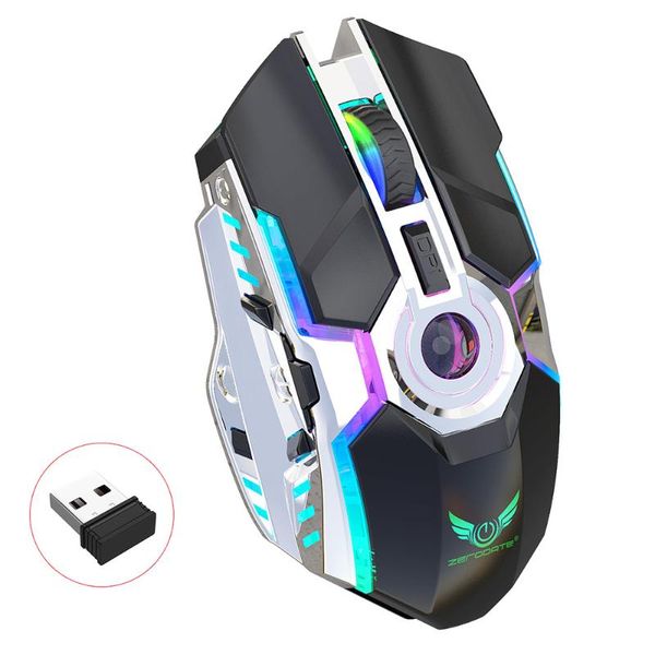 

wireless mouse usb charging 7 button gaming computer 2400dpi built-in battery with cable for pc lapmice