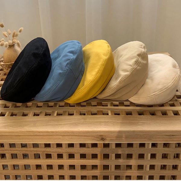 

beanies cotton light plate wild bag race spring summer thin style literary retro painter hat japanese black bud hats women beanie
