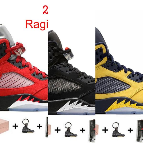 

2021 Raging Bull With Box Jumpman 5 Mens 5s Basketball Shoes White Sail Black Muslin Designer Sports Stylist Shoe Sneakers Trainers Size 1394D7