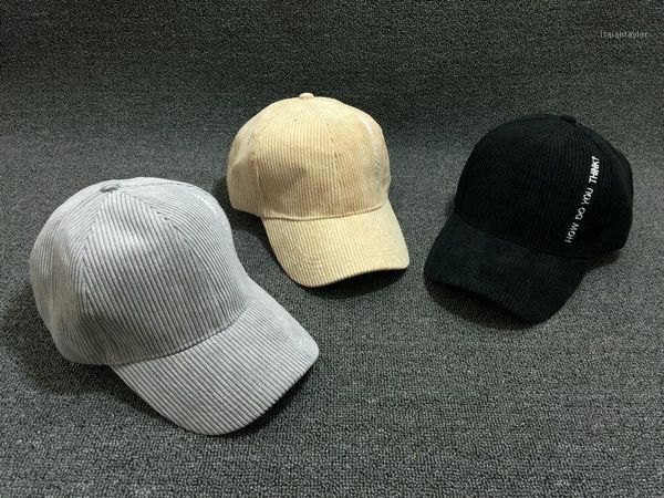 

south korea curved brim hat corduroy embroidered letter baseball cap autumn and winter personality hip hop for men berets, Blue;gray