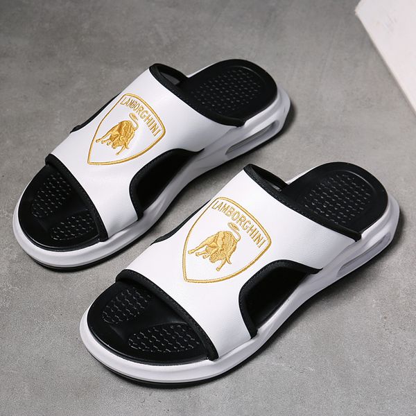 

2021 new mens badslippers easy to clean light non-slip youth simple beach slipper slides casual beach slipper easy to clean, Black