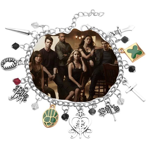 

link, chain buffy the vampire slayer diaries pendant bracelet cross link bracelets for fans women accessories jewelry gift, Black