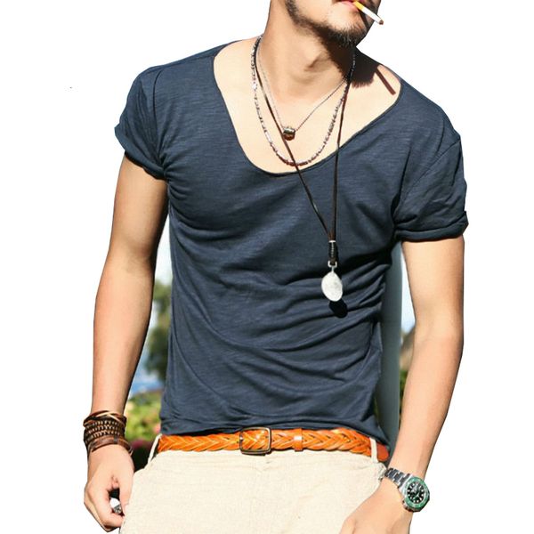 

tee summer men neck slim fit tees shirts s-xxl abz245 gout transport, White;black