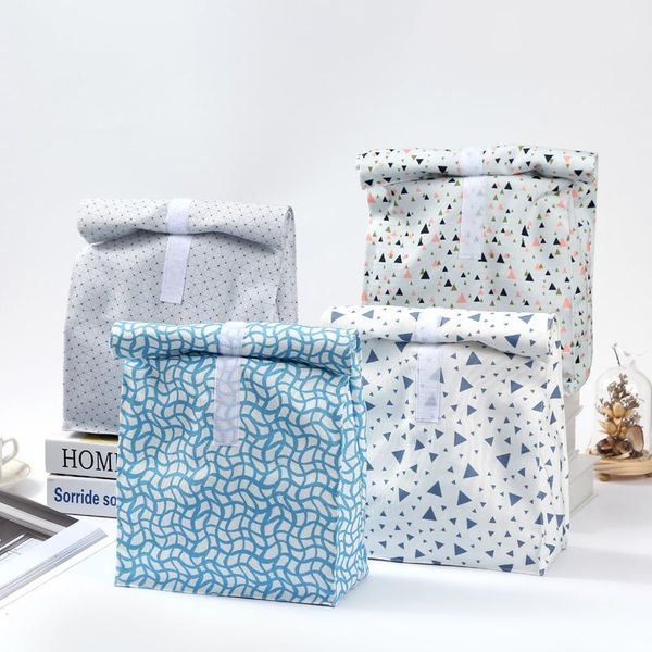 

hanging baskets waterproof canvas lunch bag reusable insulated bento aluminum foil picnic cooler portable eco friendly bags