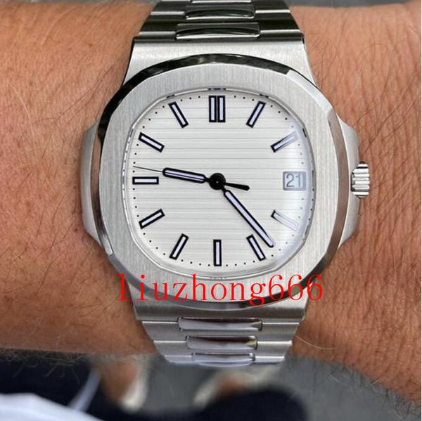 

comfortable and casual rubber hand strap 40mm men's watch 2813 automatic movement, strong stainless steel bezel, closed type, trend-set, Slivery;brown