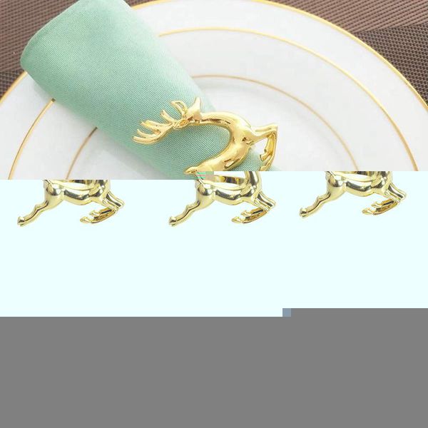 

napkin rings,6pcs gold elk rings for place settings,wedding receptions,christmas,thanksgiving and home kitchen
