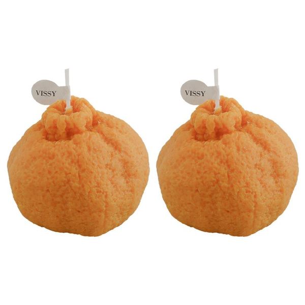 

candles 2pcs orange shape aromatic tablescented