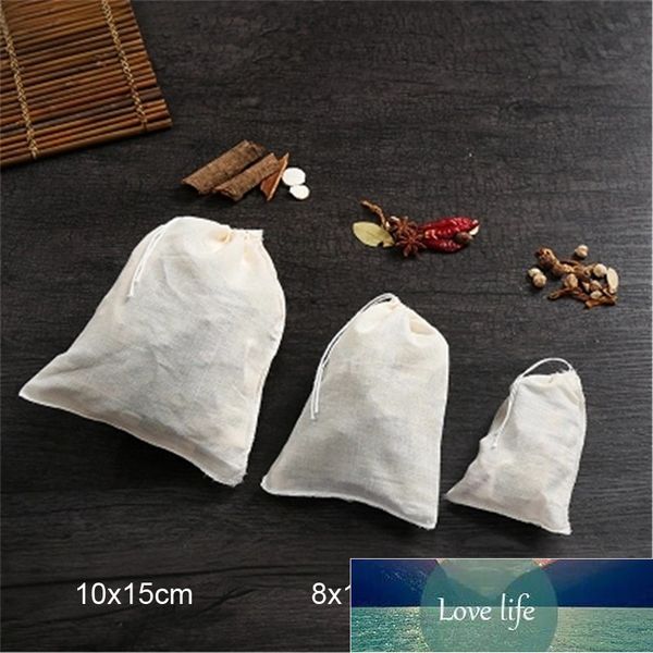 

10pcs cotton muslin drawstring reusable bags for soap herbs tea large