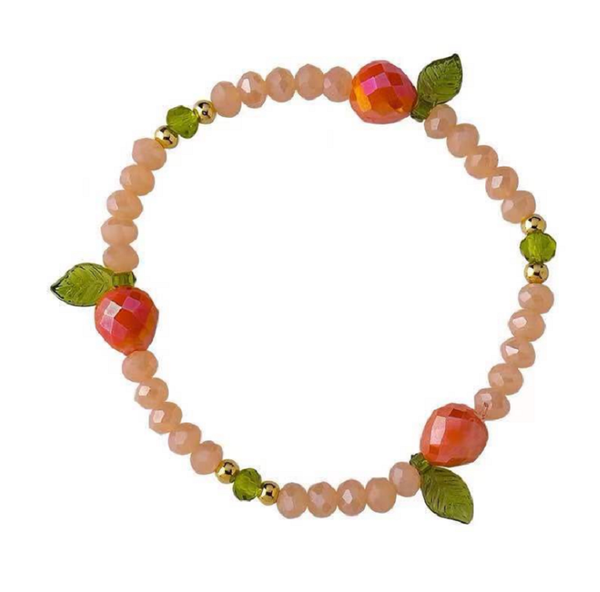 

link, chain pjx ins cartoon lovely fruit summer crystal bracelet beads transfer hand rope fashion dzgj, Black