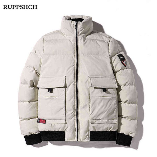 

2021 autumn winter new men down parkas coat jackets men casual warmth windproof trend parka coat men jacket l-8xl y1103, Black