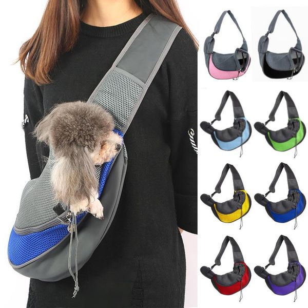 

dog carrier sling cat bag for travel hiking outdoor puppy backpack oxford comfort pet tote pouch breathable mesh handbag car seat covers