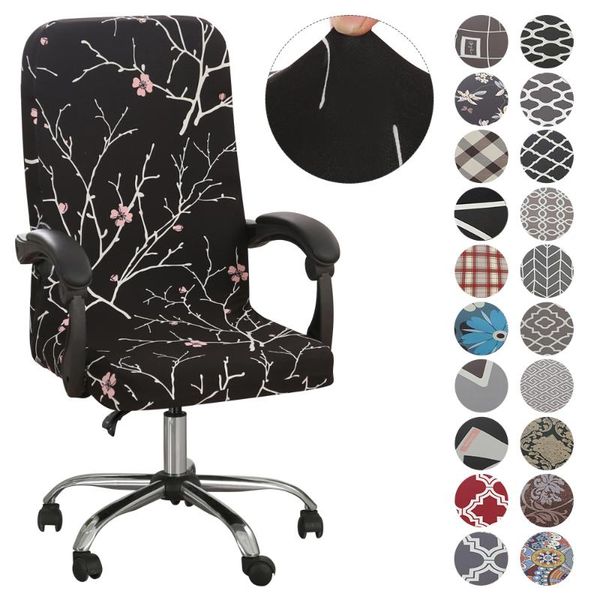 

chair cover office rotating computer elastic leaves anti-dirty removable case covers for meeting room