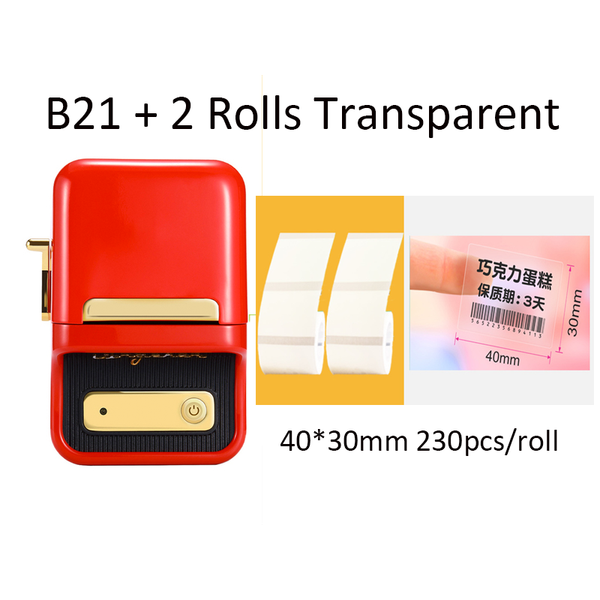 

printers niimbot b21 wireless bluetooth thermal label printer portable handheld barcode price tag sticker maker machine