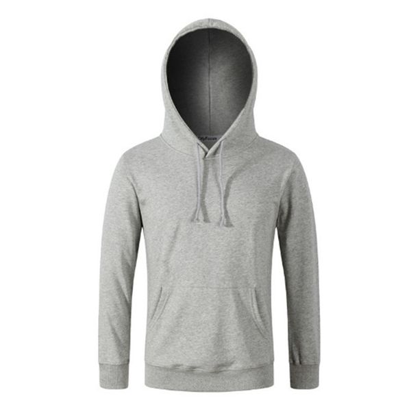 

spring autumn hooded solid color print group suit pullover casual men's and women's sweater, Black