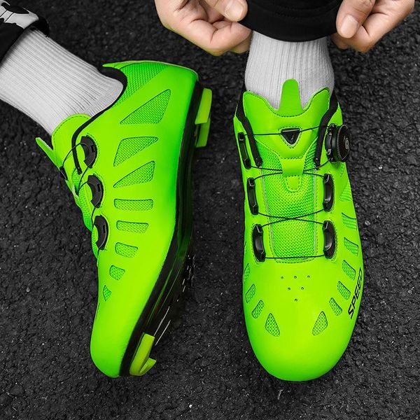 

professional sneaker men road bike cycling shoes women mountain racing breathable cleatself-lockt outdoor sneakers footwear, Black