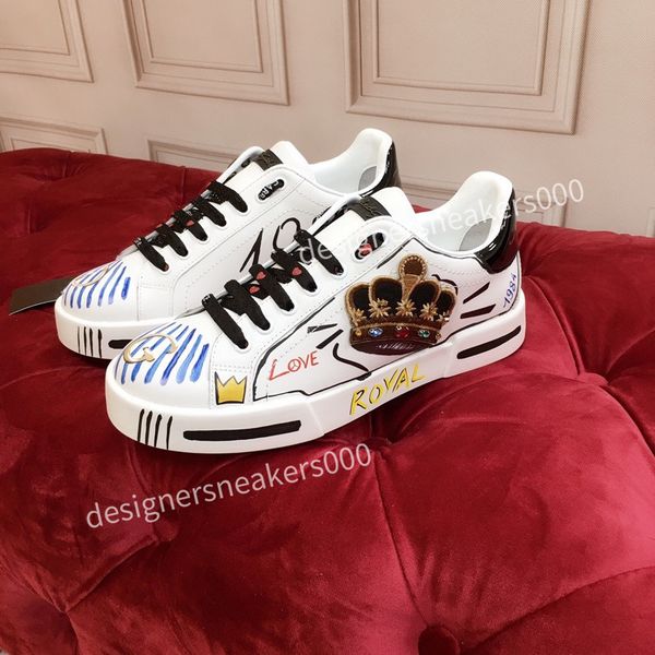 

fashion boots mens womens casual shoes flat matte leather sneakers ace shoe snake heart chaussures trainers green red stripes embroidery, Black