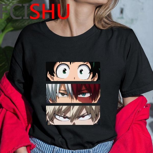 

my hero academia japanese mens anime funny cartoon graphic casual summer harajuku hip hop tees male, White;black