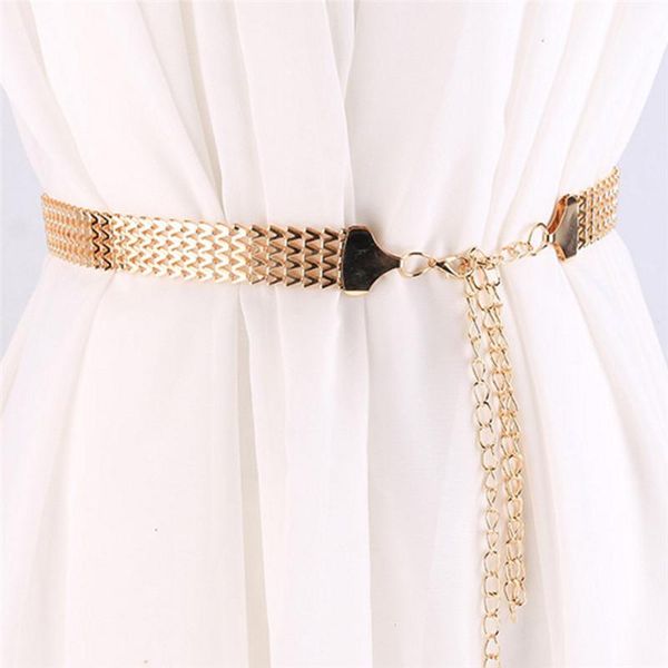 

belts chain stretchy strap elegant waist belt metal designer luxury diamond female thin waistband for women, Black;brown