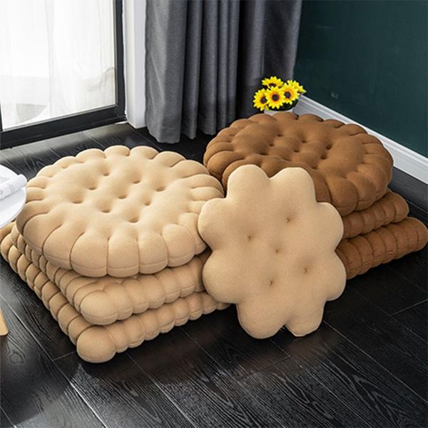 

cushion/decorative pillow thickened plush biscuit cushion office sedentary tatami can sit on the ground round rectangular