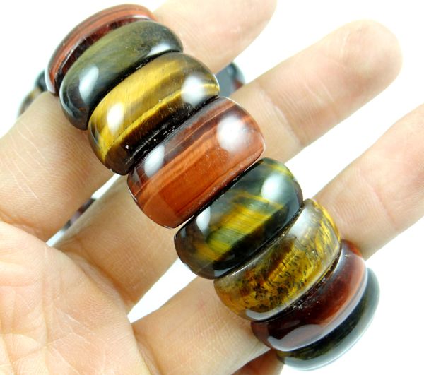 

natural stone tiger eye turquoises quartz crystal bead bracelet diy jewelry, Golden;silver