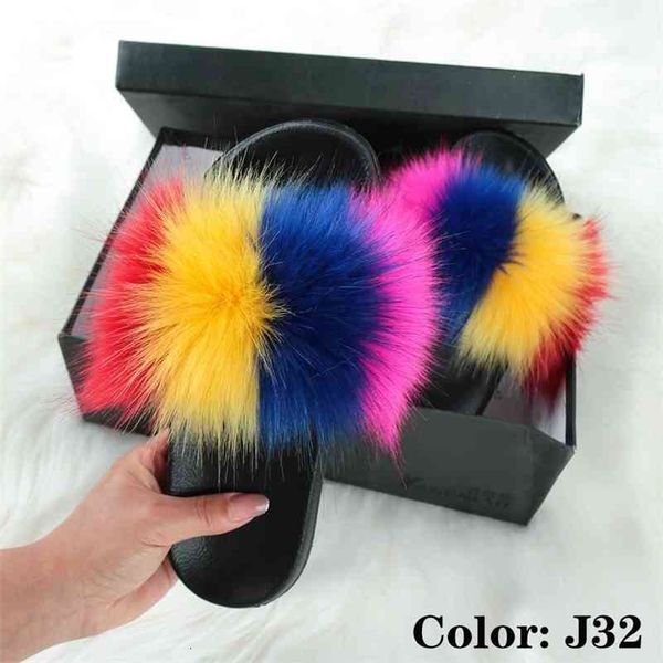 

slides women summer slippers home shoes woman faux fur sandals female fashion size 36 37 38 39 40 41 42 43 44 45 210310, Black