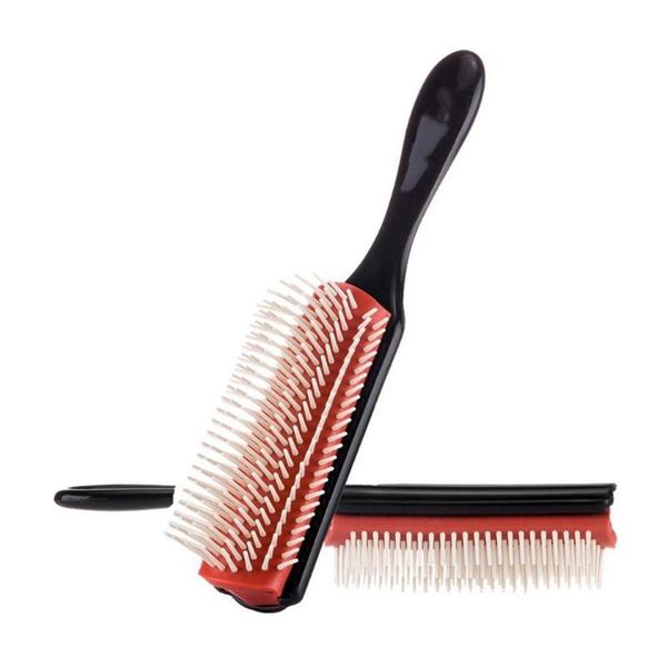 

hair brushes 1pc styling brush wheat straw detangle hairbrush salon hairdressing straight curly comb women soft, Silver