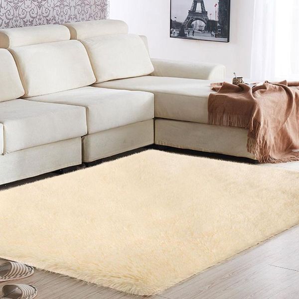 

polyester fiber fluffy rugs sofa living room bright carpet floor area rug mat warm anti-skid carpets