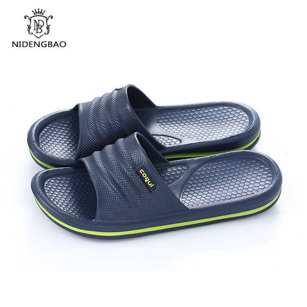 

slippers for home summer cool men slippers flip flops pvc breathable couple slippers platform outdoors women slides 210619, Black