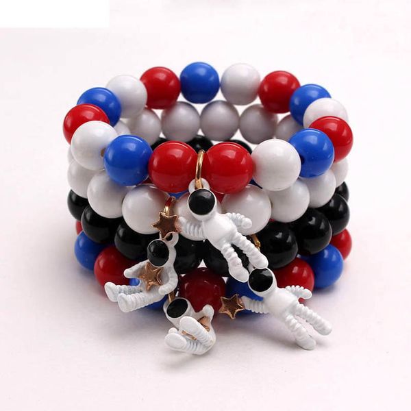 

girls bracelet jewelry childrens accessories pendant children acryl boys beads b7926, Red;brown