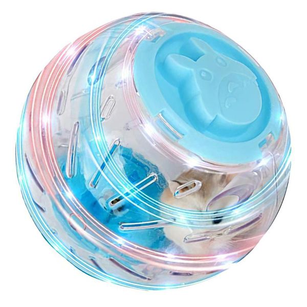 

small animal supplies hamster running ball transparent wall pet exercise porous design jogging with flash light portable plastic
