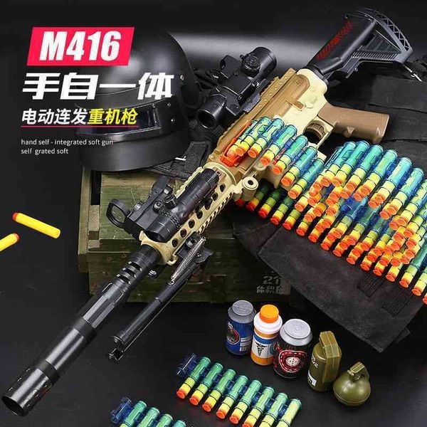 

m416 children's electric continuous firing soft bullet toy boy's gatling m2 simulated heavy machine gun