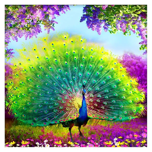 

diamond painting 5 d full peacock diy embroidery paining