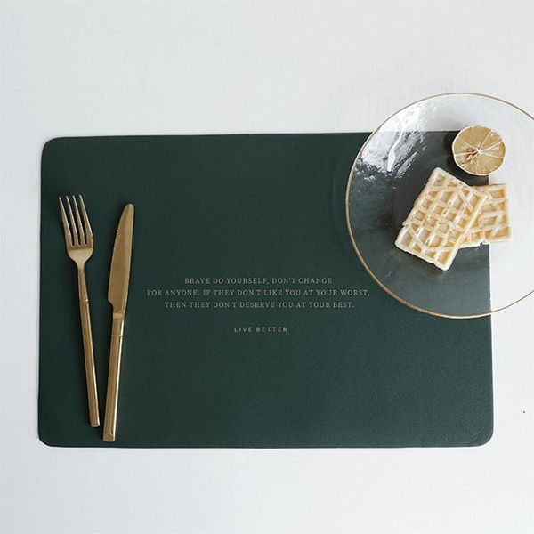 

mats & pads portable tablecloth mat table protection cover pu leather 30*43cm placemat soft
