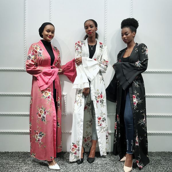 

Abaya Kimono Cardigan Turkey Hijab Muslim Dress Robe Longue Femme Kaftan Dubai Caftan Maroc Islamic Clothing Abayas For Women