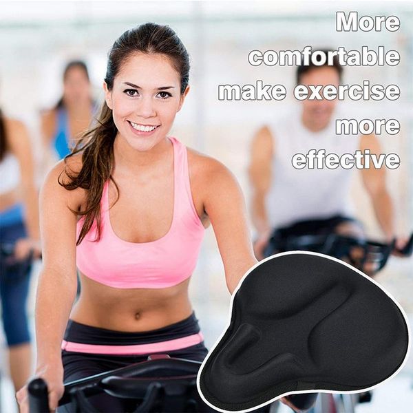 

bike seat cover, oversize cushion extra soft gel cover exercise saddles
