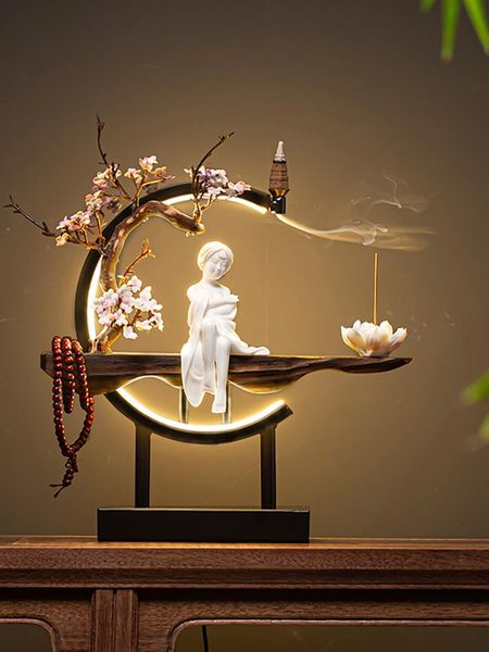 

fragrance lamps small incense burner smoke insenso plug in electric wax candle holder spiritual decor encensoir deskornaments yd50xl