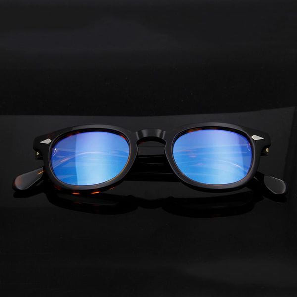 

computer glasses man round eyewear frames anti blue light blocking women acetate vintage eyeglasses fashion sunglasses, Black