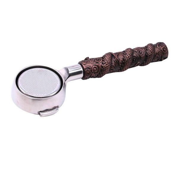 

coffee filters 58mm dragon pattern bottomless filter holder solid wood handle