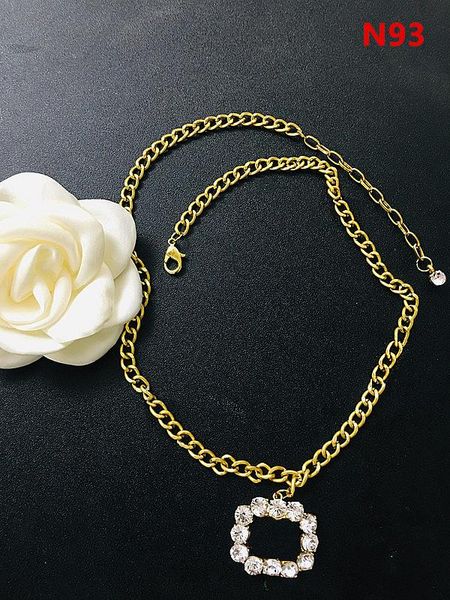 

chains exaggerate titanium stainless steel rhinestone c necklace for women metals vintage luxious jewlry girl n93, Silver