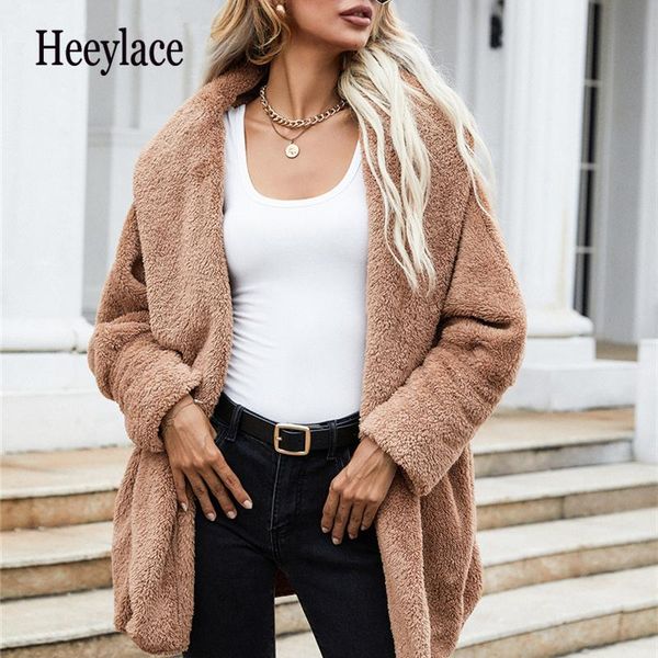 

women's fur & faux 2021 autumn winter jackets wild fashionable pockets retro vintage warm high street, Black